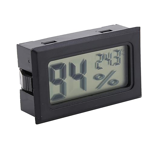 Yinhing YS 11 Digital Meter Temperature Humidity Hygrometer Built in Probe for Accurate Monitoring in Reptile Vivariums Home Office Greenhouse and Grow Room