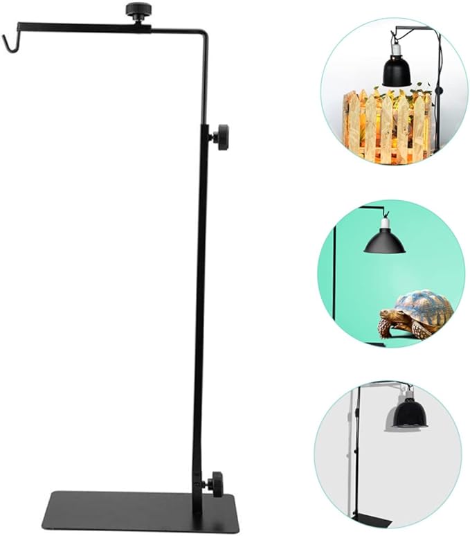 Adjustable Metal Lamp Stand for Reptiles Durable and Odor Lightweight Design with Efficient Heat Dissipation for Basking Light Setup