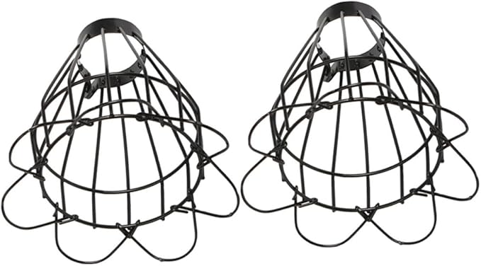 GLEAVI 4pcs Reptile Heat Lamp Cover Bulb Guard Innovative Net Design for Improved Air Circulation Easy Installation Reptile Habitats