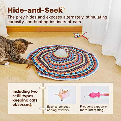 Potaroma Cat Toys Chargeable, 3in1 Hide and Seek, Interactive Fun - Image 3