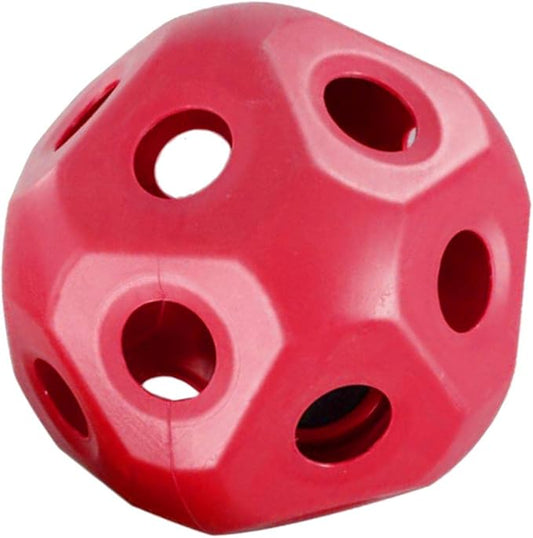 15.7" Horse Treat Ball,Hay Feeder Toy, Funny Horse Toys Snack Ball,Carrot Feeding Toy Ball Carrot Feeder Toy Feed Ball Hanging for Paddock Stall Stable Horses Feeding Supplies (Red)