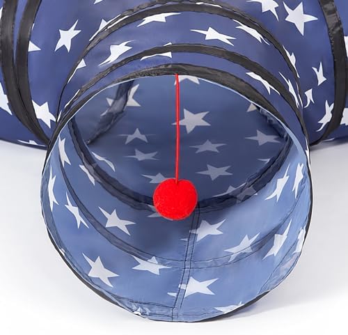 Tempcore Cat Tunnel, 3-Way Collapsible Toy for Indoor Cats, Pentagram - Image 6