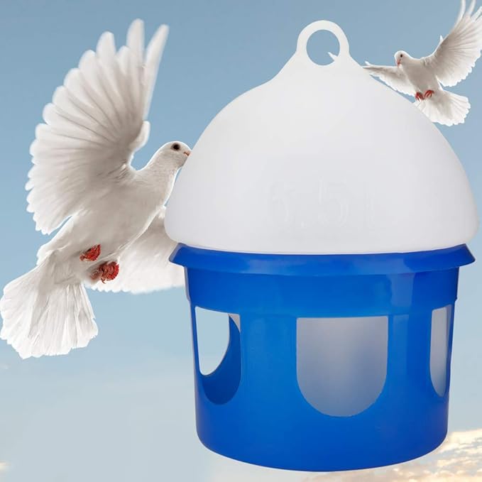 Feeder, 2L/4L/6.5L Large Capacity Waterer Automatic Bird Feeder ABS Plastic Water Dispenser Waterer(6.5L)