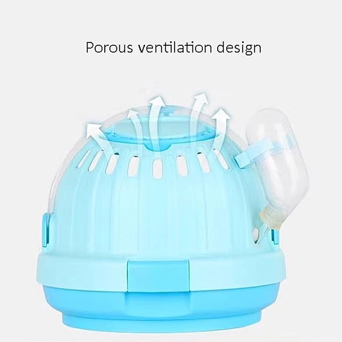 Liudan Bird Cage Bird Carrier Transparent Light Parrots for Cockatiels Small Animal Travel Bag for Hamster Squirrel Lovebirds Cage (Color : Blue)