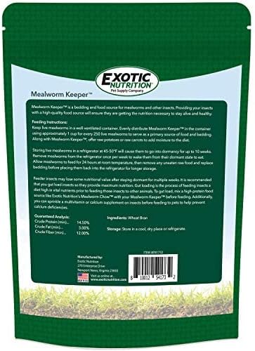 Exotic Nutrition Mealworm Keeper - Healthy Bedding & Feed for Breeding Live Feeder Mealworms… (6 lb)