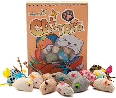 Fashion's Talk Mouse Cat Toys Soft Plush Catnip Mice Assorted Style Variety Pack 32 Count - Image 7