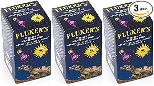 Fluker's (3 Pack) Black Nightlight Bulbs for Reptiles 60 watt