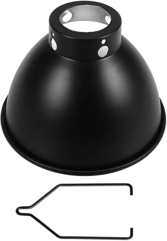 Homoyoyo Reptile Heat Lamp Reflector Dome with Hook, 5.5 Inch Metal Heating Lampshade for Terrarium Insulation and Heat Distribution, Suitable for Reptile Enclosures and Habitat Lighting