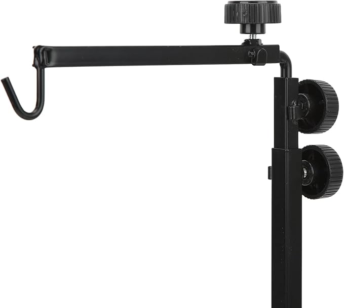Adjustable Reptile Heat Light Stand, Reptile Lamp Stand with Card Slot Design, Metal Terrarium Basking Lamp Holder for Lizards Turtles Snakes Amphibians