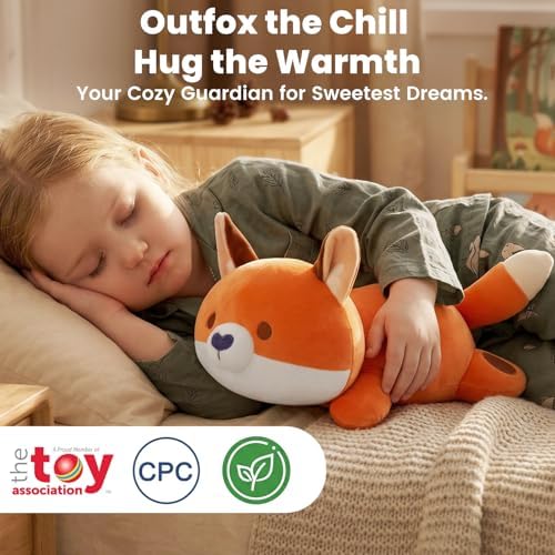 Mewaii Red Fox Plush Pillow Cute Plushies, Squishy & Huggable, 13 in - Image 3