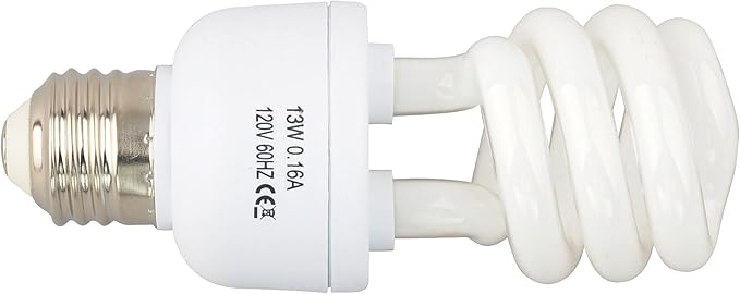LUCKY HERP 10.0 UVB Reptile UVB Bulb,Fluorescent Terrarium Lamp,Compact Bulb,E26,Screw Thread (13 Watt)