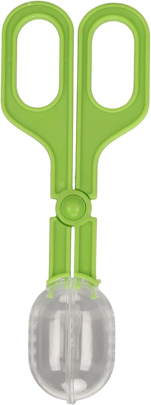 Reptile Feeding Clamp Poop Tongs Reptile Feeding Tool Reptile Poop Scoop with Vents for Tortoise Lizard Spider (Green) hamster poop scoop