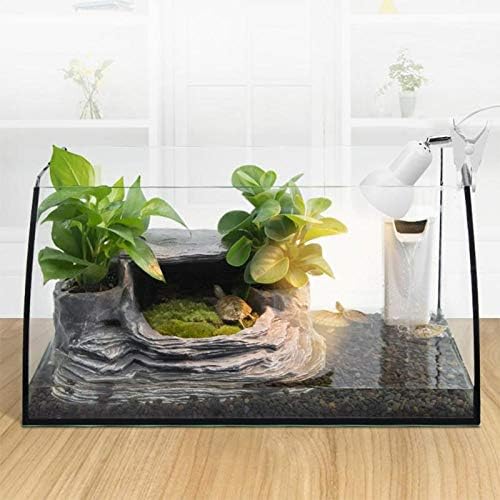 Lamp Bases 360 Degrees Rotating Clip Light Base Turtle Reptile Basking Clamp Lamp Holder with On off Switch Bedroom Bedside Light Base - (Color: EU Plug White)