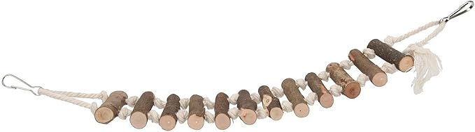 5 Piece Bird Perch Set,Wooden Bird Perches Set with Standing Grinding terrace and Swing - Secure Bird Cage Accessories