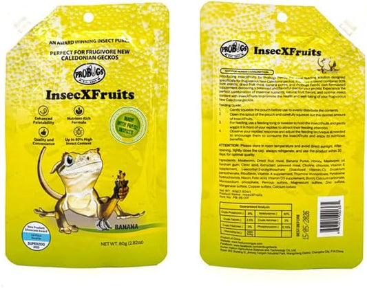 Bearded Dragon Reptile Food, Gecko Gel, Horned Lizard Fruit Puree, Leopard Gecko Food, Blue-Tongued Skink 80g