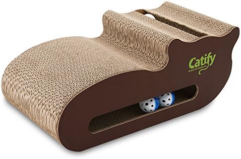 Best Pet Supplies Catify Corrugated Cardboard Cat Scratcher - Cat Shape by BestPetSuppliesLLC
