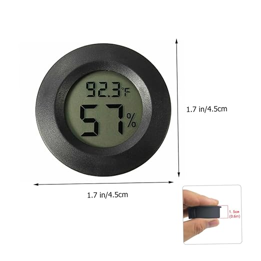 TOYANDONA 7Pcs Digital Humidity Gauge Monitor for Reptiles Terrariums and Greenhouses Accurate and Humidity Measurement Lightweight Mini Hydrometers for Gecko Snake Tanks
