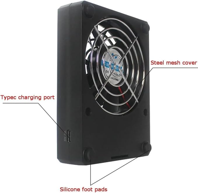 Reptile Rainforest Tank Thermometer and Hygrometer Digital Display Intelligent Control Ventilation Fan