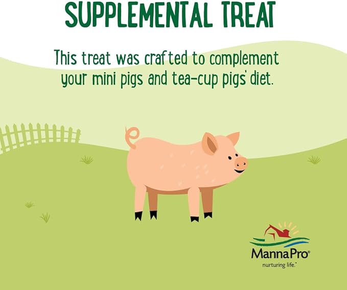 Manna Pro Farmhouse Favorites – Mini Pig Treats – Baked Snack for Mini & Tea-Cup Pigs – Hand Mixed Pig Treat – Peanut Butter Flavored – 3lb Bag (Pack of 2)