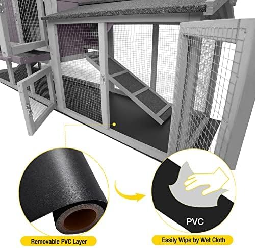 Aivituvin Rabbit Hutch Bunny Hutch Large Rabbit Cage, Indoor Bunny Cages Outdoor Rabbit House (Style2)