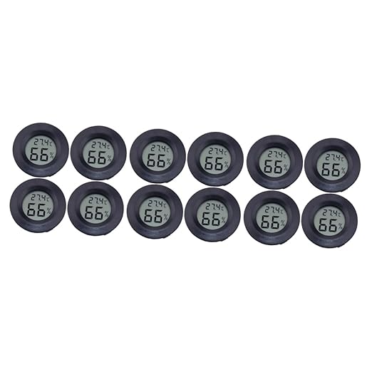 HANABASS 12pcs Digital Thermometer Hygrometer Thermometer Reptile Pet Humidity Acrylic for Home Use