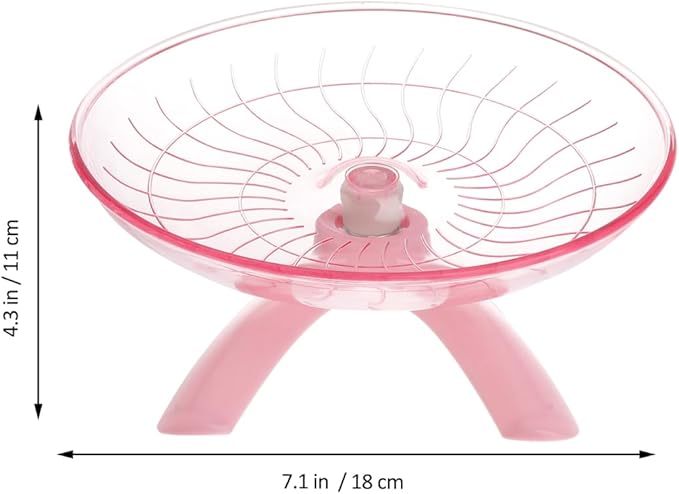 DOITOOL Non Run Disc Exercise Wheel for Hamsters Hedgehogs Small Pets 7.1 Inch Quiet Portable Pet Exercise Toy for Healthy Activity and Nail Training