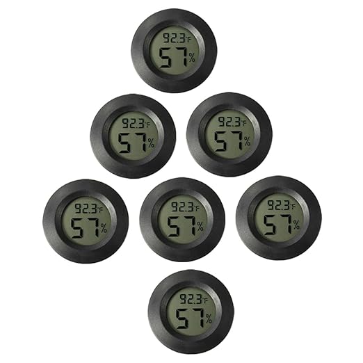 Totority 14pcs Mini Humidity and Temperature for Reptiles and Terrariums Compact Digital Hygrometer for Indoor Use Lightweight and Portable
