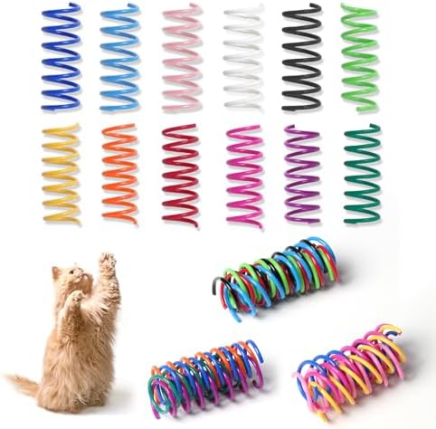 48PCS 12Colors Cat Spring Toys for Indoor Cats by KitysFatch