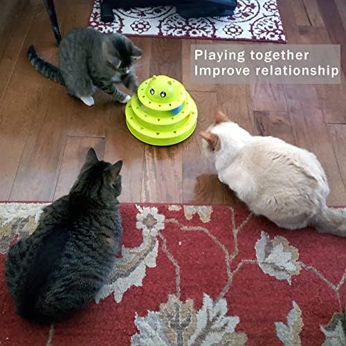 UPSKY Cat Toy Roller 3-Level Turntable Cat Toys with Six Colorful Balls - Image 6