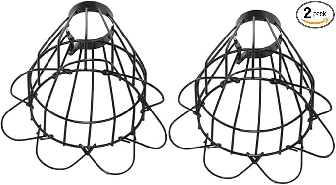 Cabilock 2pcs Insulation Lamp Shade for Reptile Supplies Bulb Guard for Pet Cage -scalding Design for Heat Lamps Reptile Habitat for Tanks and Boxes