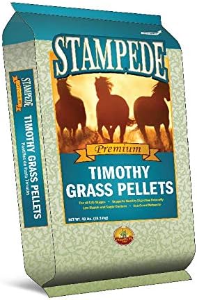 Stampede Premium Timothy Grass Pellets – Natural, High‑Fiber Feed, Low‑Dust, – 40 lb Bulk Bag for Rabbits, Guinea Pigs, Chinchillas, Goats, Horses & More