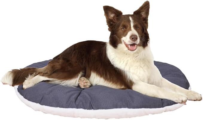 Ferplast Dog Bed Large Dog Cushion Washable Pet Mattress in Cotton with Soft Padding, 85 x 55 cm. Brown
