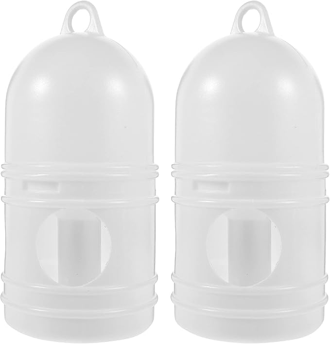 Zerodeko Pigeon Water Dispenser 2-Pack Bird Waterer for Cage Use Automatic Plastic Drinking Feeder for Pigeons Parakeets Doves Easy to Clean and Odorless