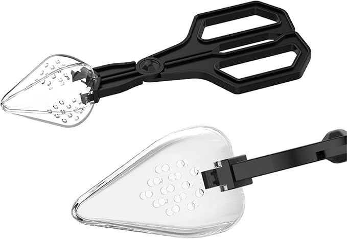 Creature Captures Tongs For Reptiles Care Feeder Pliers Clear Ergonomic Tool Gentle Feeding Easy Clear Tongs