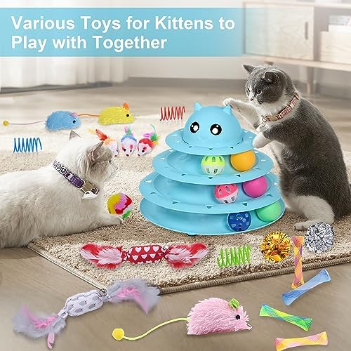 UPSKY 24 PCS Cat Toys Set with Teaser, Mice, Spring, and Various Ball Toys - Image 5