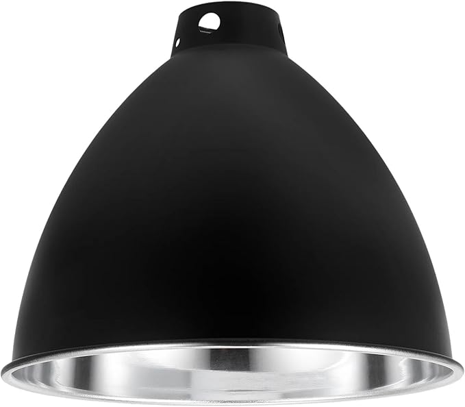 Baoblaze Reptile Dome Lamp Cover Lampshade Aluminum Accessories Replace Parts Light Shade for Turtles Bearded Dragon Reptile Terrarium, 8.5in Silver Lining