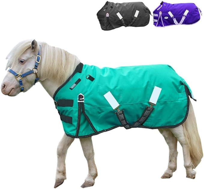 Derby Originals Nordic-Tough 1200D Heavyweight Mini Horse & Pony Turnout Blanket – Waterproof, Breathable, 300g Insulation, 210T Lining, Reflective, 2-Year Warranty (Turquoise, 38")