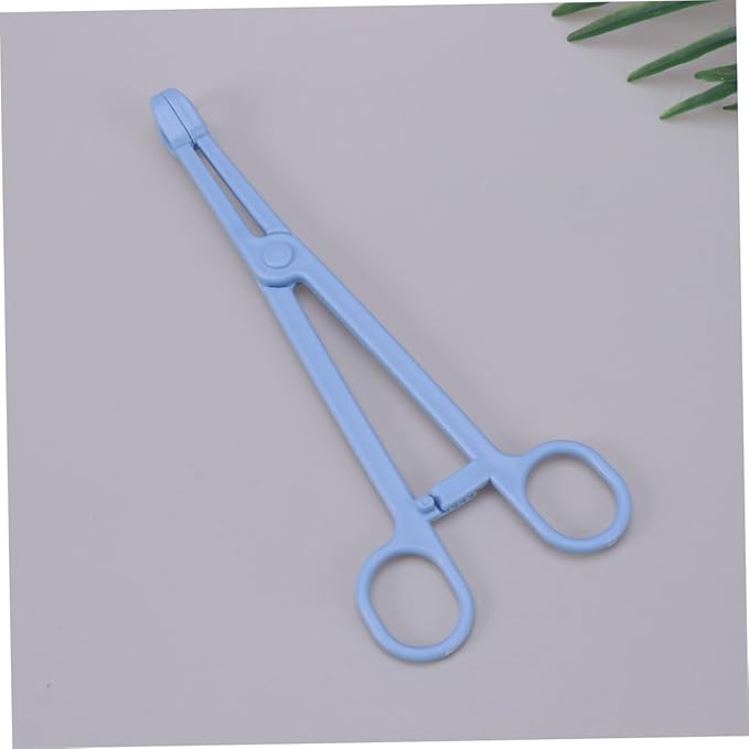 Housoutil 2pcs Plastic Reptile Stool Clamp for Easy Pet Waste Cleanup Stylish Scissors Design for Lizards Birds and Animals