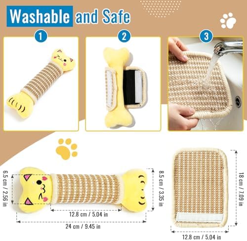 ENNOKEY Catnip Cat Toys Pillows for Indoor Kittens Kicker Chew, 9.45 Inches - Image 5