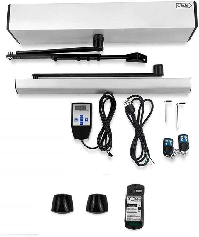 Olideauto Automatic Pet Door, Wireless Pet Detection Sensor, Wireless Fob Keys, Aluminum Alloy Color