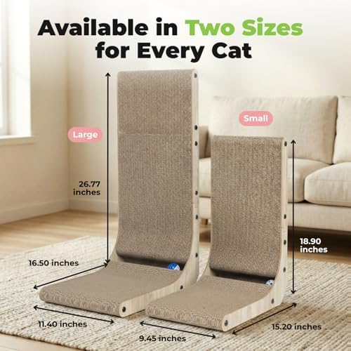 Best Pet Supplies Catify L-Shaped Cardboard Cat Scratcher - H: 26" - Image 7