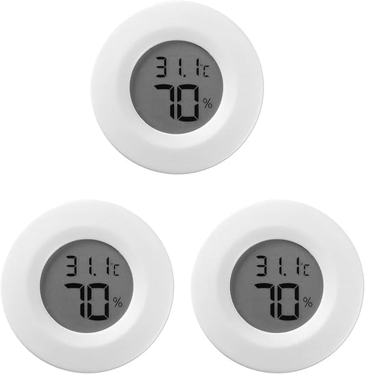 3Pack Hygrometer Thermometers Indoor Outdoor Digital Humidity and Temperature Sensors Meter for Lab Terrarium Digital
