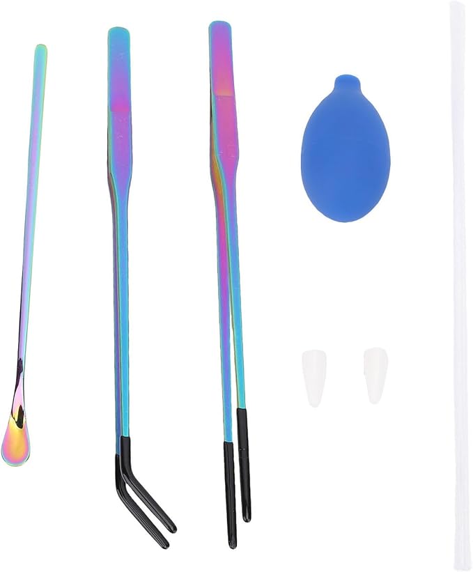 Stainless Steel Reptile Feeder Tool Kit ?€? Tweezers & Feeding Dropper with Silicone Tip for Plants ?€? Compact & Practical for Pet Care and Gardening