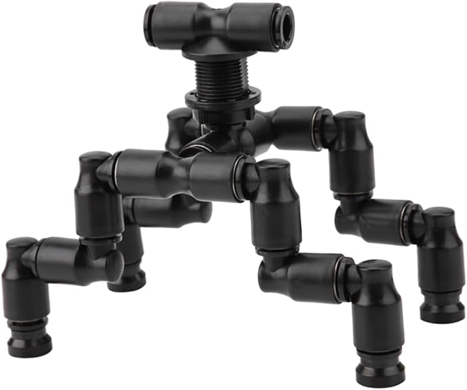 BESPORTBLE 1set Adjustable Reptiles Cooling Nozzle for Mist Spraying Rainforest Tank Rotatable Pet Cooling Sprayers for Lizard Gecko and Amphibian Supplies Black