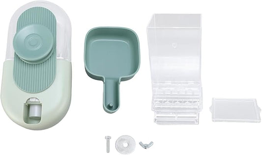 Bird Feeder and Water Dispenser Set, Automatic Cage Food Container for Medium and Large Birds, Transparent Plastic - Gravity Driven Convenience, No Mess Design, Easy Installation