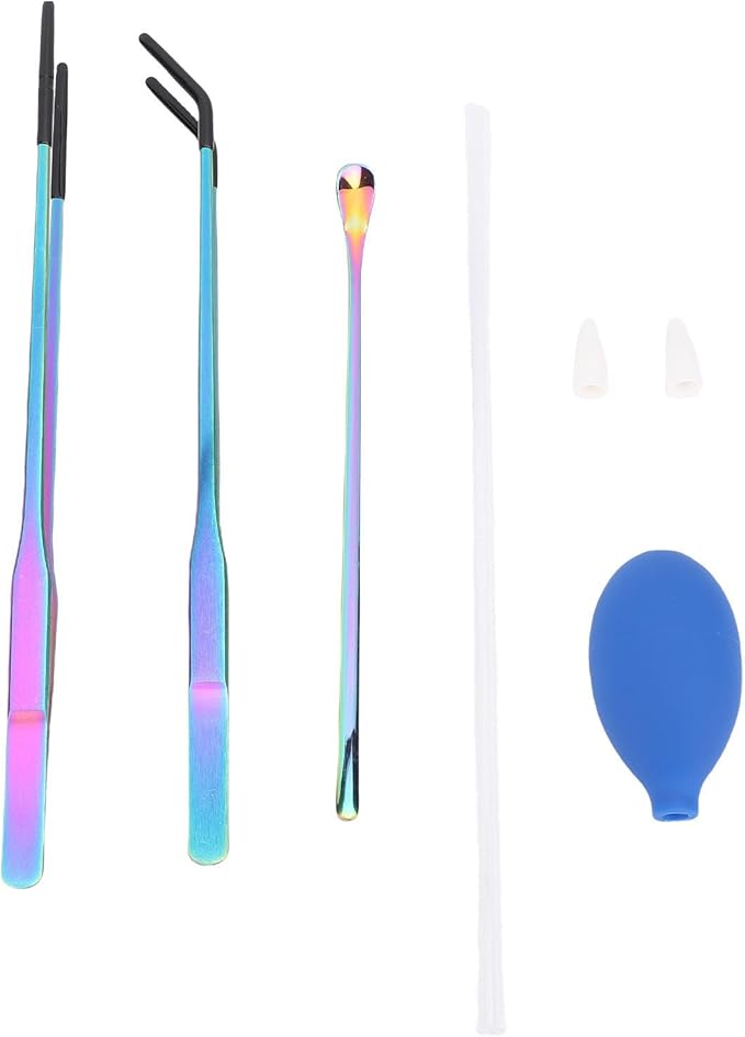 Stainless Steel Reptile Feeder Tool Kit ?€? Tweezers & Feeding Dropper with Silicone Tip for Plants ?€? Compact & Practical for Pet Care and Gardening