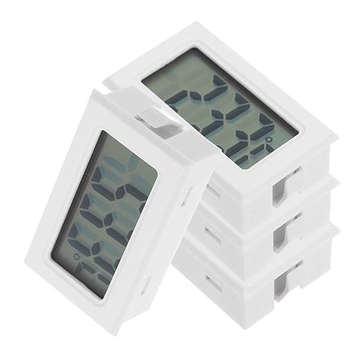 4pcs Mini Digital Hygrometer Temperature for Reptile Habitats Gardens Home Use Lightweight Accurate Readings Easy to Read Digital Display