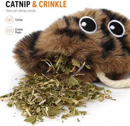 Cat Toys for Indoor Cats,Interactive Door Hanging Cat Toys Attached with Catnip/Feathers/Birds/Worm Toys for Cats/Kitten Toys(3 Pack) - Image 2