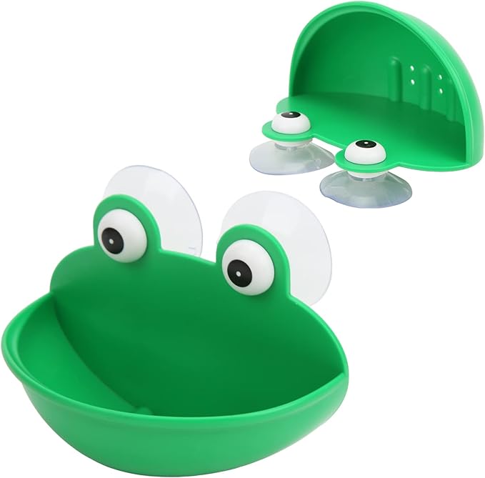 GLOGLOW Safer Amphibian Water, Plastic Bathroom Soap Holder for Frogs and Geckos, 3.2 X 5 X 3.8 Inches for Habitats