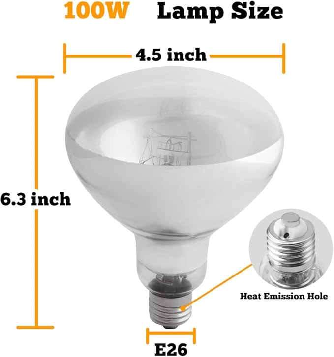 100W UVB UVA Heating Lamp Self-Ballasted Bulb Full Spectrum Basking Spot Light lamp for Reptile and Amphibian